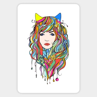 colorful girl Magnet